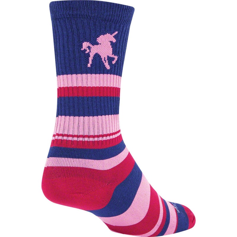 Crew Unicorn Bike Socks – Pink/Purple Pink/Purple Small / Medium