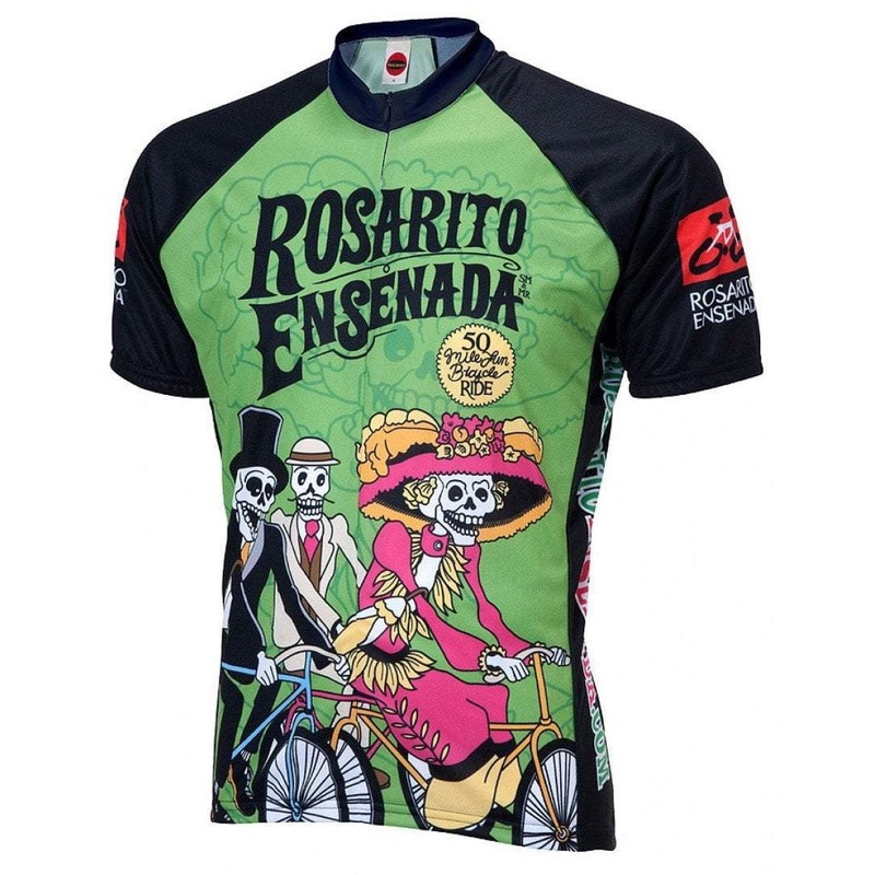 Men’s Rosarito Day of the Dead Road Bike Jersey Green Small