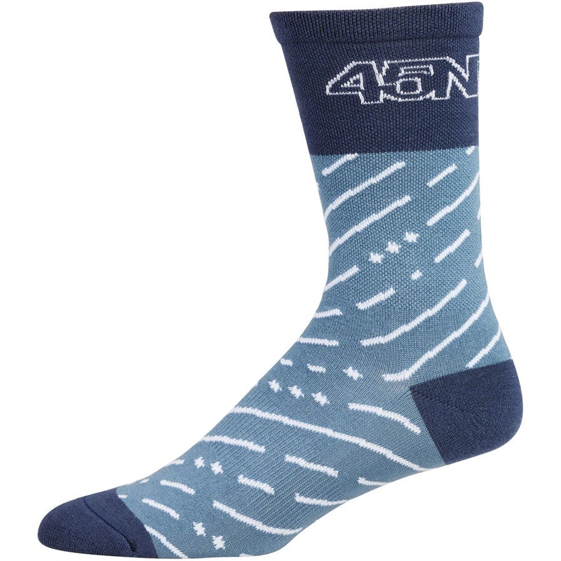 45NRTH Snow Band Lightweight Wool Sock – Light Blue/Blue Small