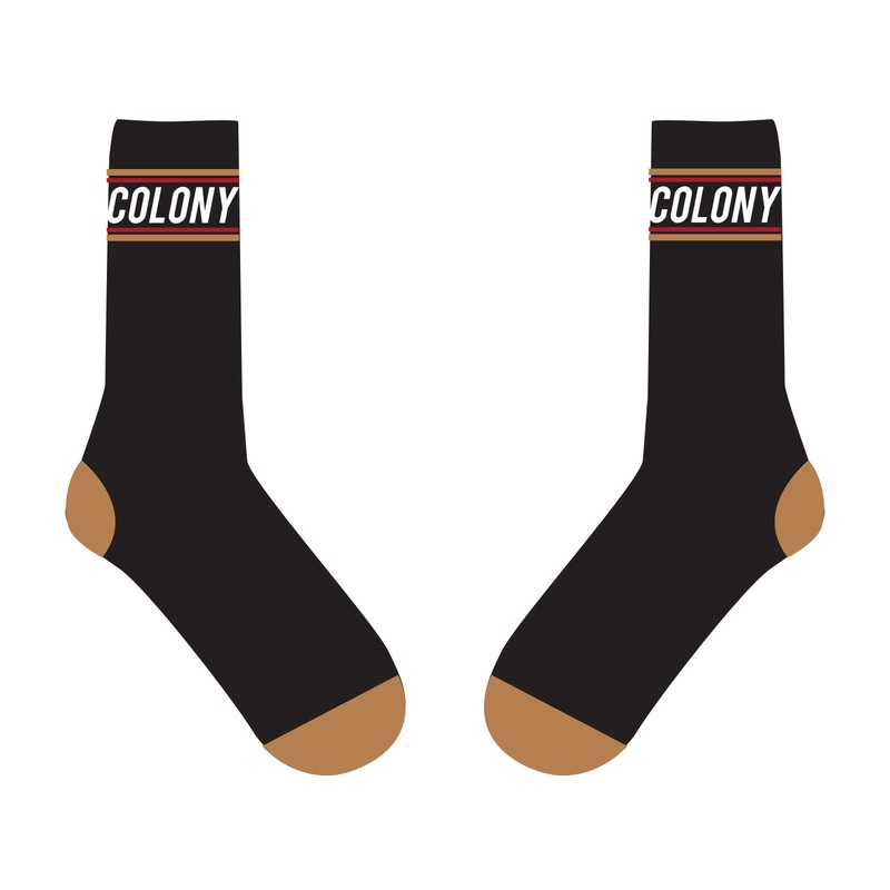 Colony BMX Logo Socks White One Size