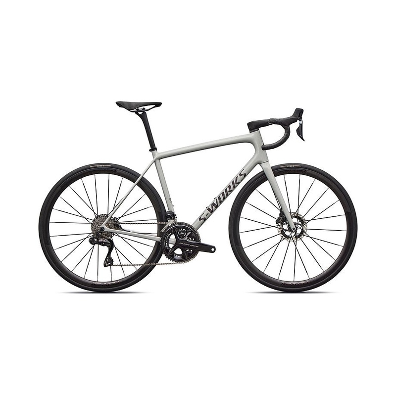 2026 Specialized Aethos S-Works Di2 Bike Gloss Dolomite Metallic / Satin Nebula Metallic 52